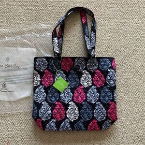 NEW Vera Bradley Tote Bag Northern Lights Pattern Handbag Top Handle Black NWT